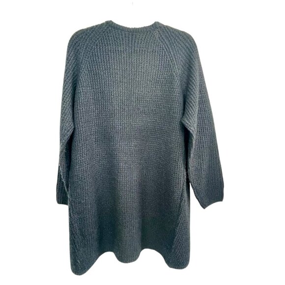 ICHI Scandi Blue Oversized Slouchy Boxy Chunky IHODANSA Cardigan Sweater Size L - Picture 3 of 14